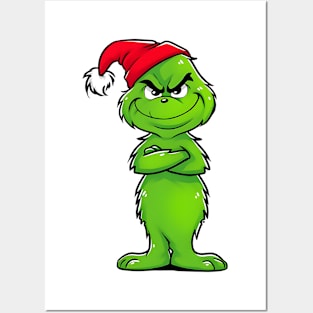 "Grinch Cartoon Full of Christmas Cheer" Posters and Art